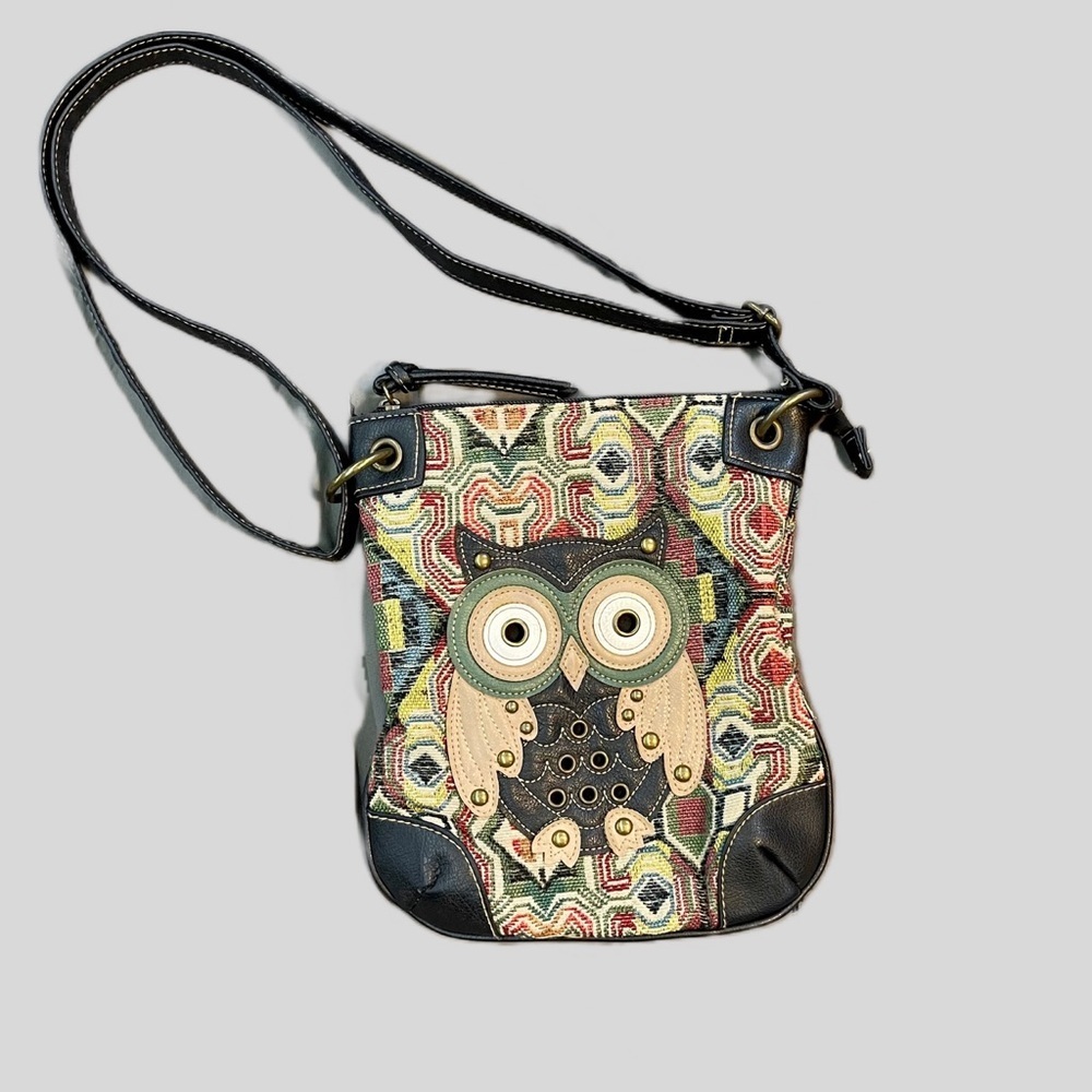 Owl Crossbody Carpet/Tapestry Bag